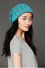 Bright blue beanie at Free People