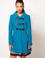 Bright blue toggle coat from ASOS at Asos