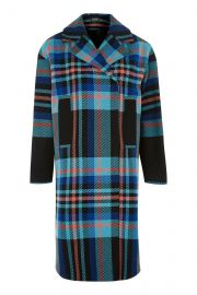 Bright checked coat at Topshop