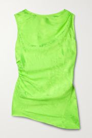 Bright green Asymmetric jacquard top  CHRISTOPHER JOHN ROGERS  NET-A-PORTER at Net a Porter