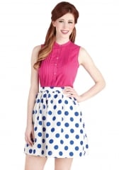 Bright on the Dot Skirt at ModCloth