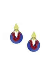 Brightly colored plastic earrings at Topshop