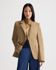 British khaki kelp The Double Take Blazer in Trench Chino Twill TWP at TWP