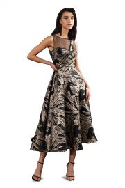 Brocade Tea Length Gown at Theia