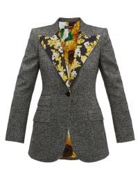 Brocade-trimmed wool-blend tweed jacket at Matches