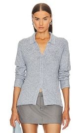 Brochu Walker Ansel Polo Pullover In Skye Blue Marl at Revolve