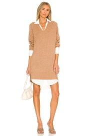 Brochu Walker Looker Vee Dress In Camel Melange White at Revolve