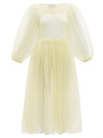 Bronwyn balloon-sleeve tulle midi dress at Matches