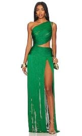 Bronx And Banco Jafari Sierra Sleeveless Gown In Green at Revolve