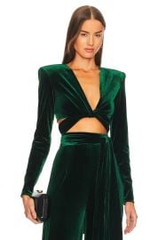 Bronx and Banco Cleopatra Velvet Wrap Top and Pant at Revolve