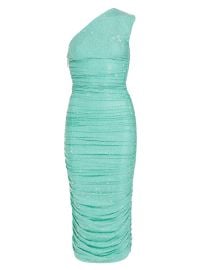 Bronx and Banco Maya One Shoulder Diamond Midi Dress at Saks Fifth Avenue