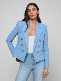 Brooke Blazer in Allure BlueIvoryBlue Watercolor Lilac L39AGENCE at L'Agence