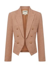 Brooke Tweed Blazer in Light Mocha L39AGENCE at L'Agence