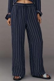 Brooklin Tie-Front Printed Pull-On Pants by Maeve at Anthropologie