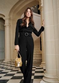 Brooklyn Jumpsuit - Black - Recycled polyester - Szane at Sezane