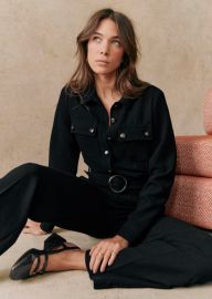 Brooklyn Jumpsuit - Black - Recycled polyester - Szane at Sezane