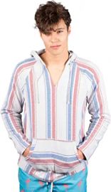 Brooklyn Surf Men39s Baja Hoodie Pullover Sweatshirt Mexican Beach Poncho Clothing at Amazon