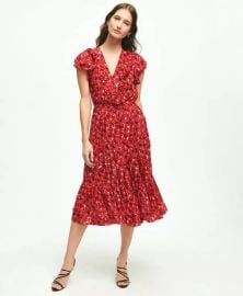 Brooks Brothers Chiffon Poppy Print Dress at Brooks Brothers