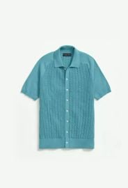 Brooks Brothers Cotton Cable Knit Short Sleeve Polo Sweater at Brooks Brothers