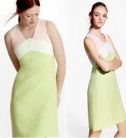 Brooks Brothers Sheath Dress Sleeveless Linen Blend Pastel Peach and Lime US 12 eBay at eBay