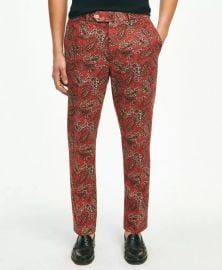 Brooks Brothers Slim Fit Paisley Suit Pants In Cotton Blend at Brooks Brothers