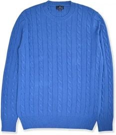 Brooks Brothers Suéter de cuello redondo de algodón Cableknit para hombre at Amazon