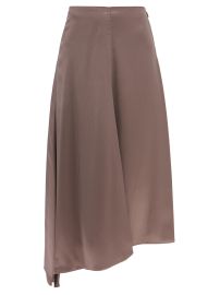 Brown Asymmetric satin skirt  Fendi  FASHION US at Matches