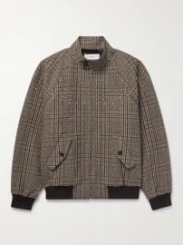 Brown Crystal-Embellished Prince of Wales Checked Wool Bomber Jacket CELINE HOMME MR PORTER at Mr Porter