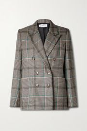 Brown Houndstooth wool blazer VICTORIA BECKHAM NET-A-PORTER at Net a Porter