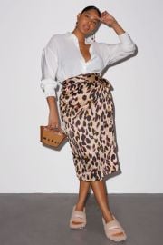 Brown Leopard Jaspre Wrap Skirt Never Fully Dressed at Never Fully Dressed