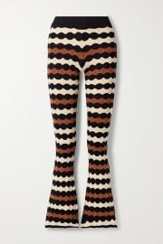 Brown Marvin striped jacquard-knit track pants DODO BAR OR NET-A-PORTER at Net a Porter