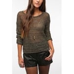 Brown Metallic Mesh Sweater from Urban Outfitters at Urban Outfitters