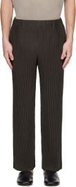 Brown Tailored Pleats 2 Trousers at ssense