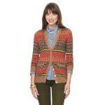 Brown fair isle cardigan at Cwonder