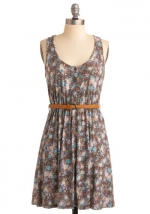 Brown floral dress at Modcloth at Modcloth