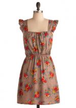 Brown floral dress at Modcloth at Modcloth