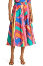 Brunas Stripe Midi Skirt by Farm Rio at Nordstrom