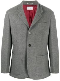 Brunello Cucinelli Boxy Fit Button Down Jacket Grey at Farfetch