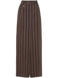 Brunello Cucinelli Dazzling Embroidery Skirt Brown at Farfetch