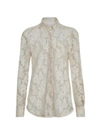 Brunello Cucinelli Flower Jacquard Lace Shirt Neutrals at Farfetch