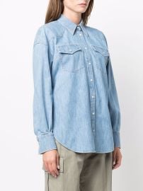 Brunello Cucinelli Longsleeved Pocket Denim Shirt - at Farfetch