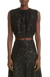 Brunello Cucinelli Sequin Crop Sleeveless Sweater at Nordstrom