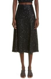 Brunello Cucinelli Sequin Sweater Knit A-Line Midi Skirt at Nordstrom