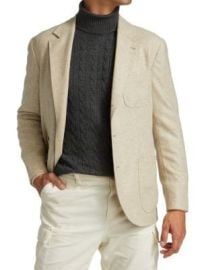 Brunello Cucinelli Wool-Cashmere Flannel Two-Button Sportcoat on SALE at Saks Off 5th