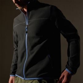 Brush Scuba Zip Front Sport Jacket - CarbonBlue James Perse Los Angeles at James Perse