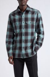 Brushed Check Military Fit Shirt at Nordstrom