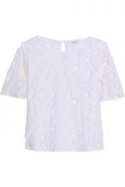 Brynn embroidered washed-silk top at The Outnet