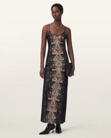 Bryony Maxi Slip Dress OPHIS BLACK ALLSAINTS US at All Saints