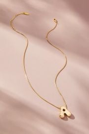 Bubble Letter Monogram Necklace at Anthropologie