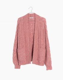 Bubble Sleeve Cable Knit Cardigan at Madewell